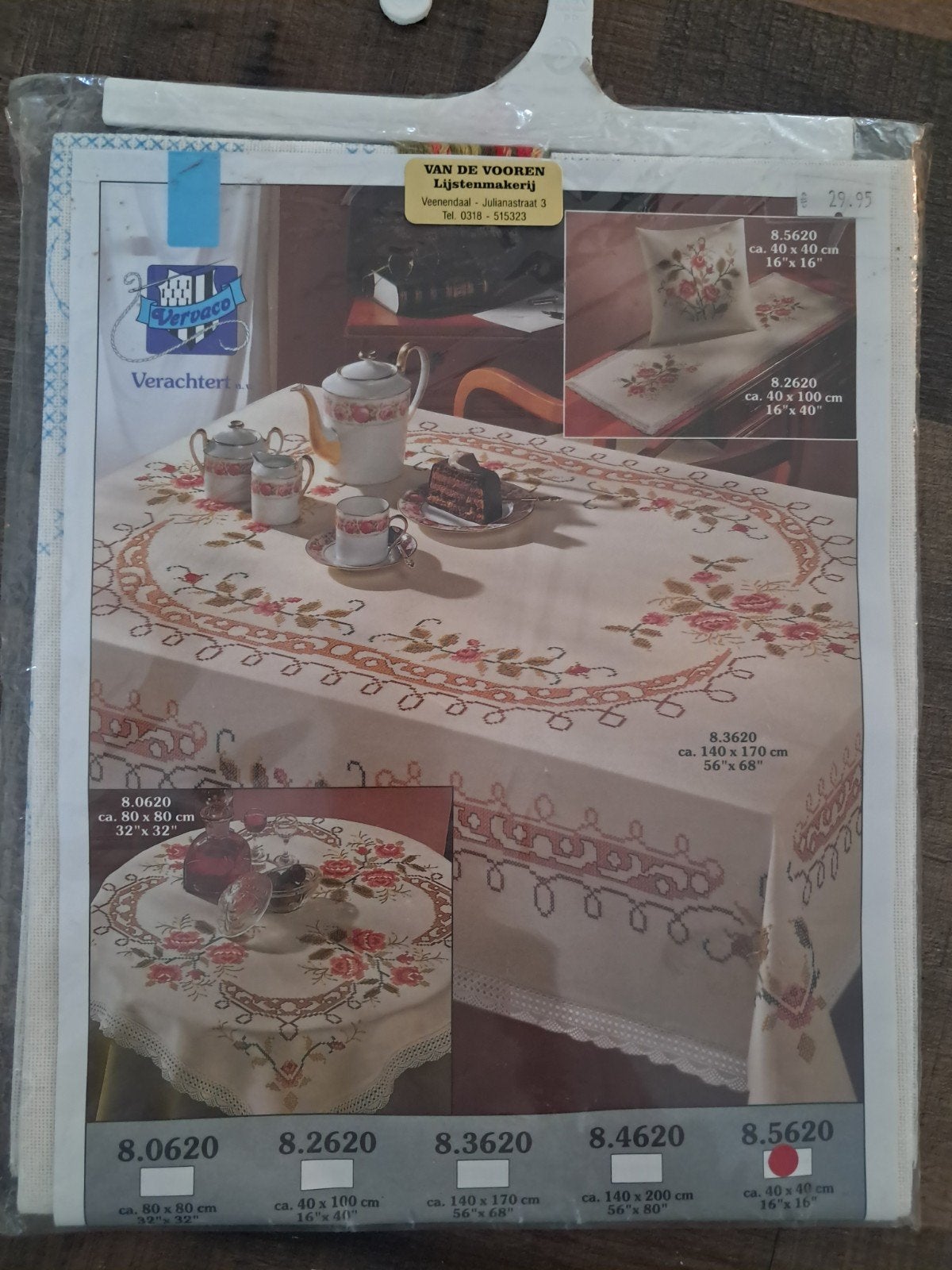 Borduurpakket Verachtert - Tafelkleed Rozen, Ophalen of Verzenden, Nieuw, Handborduren, Borduurpakket
