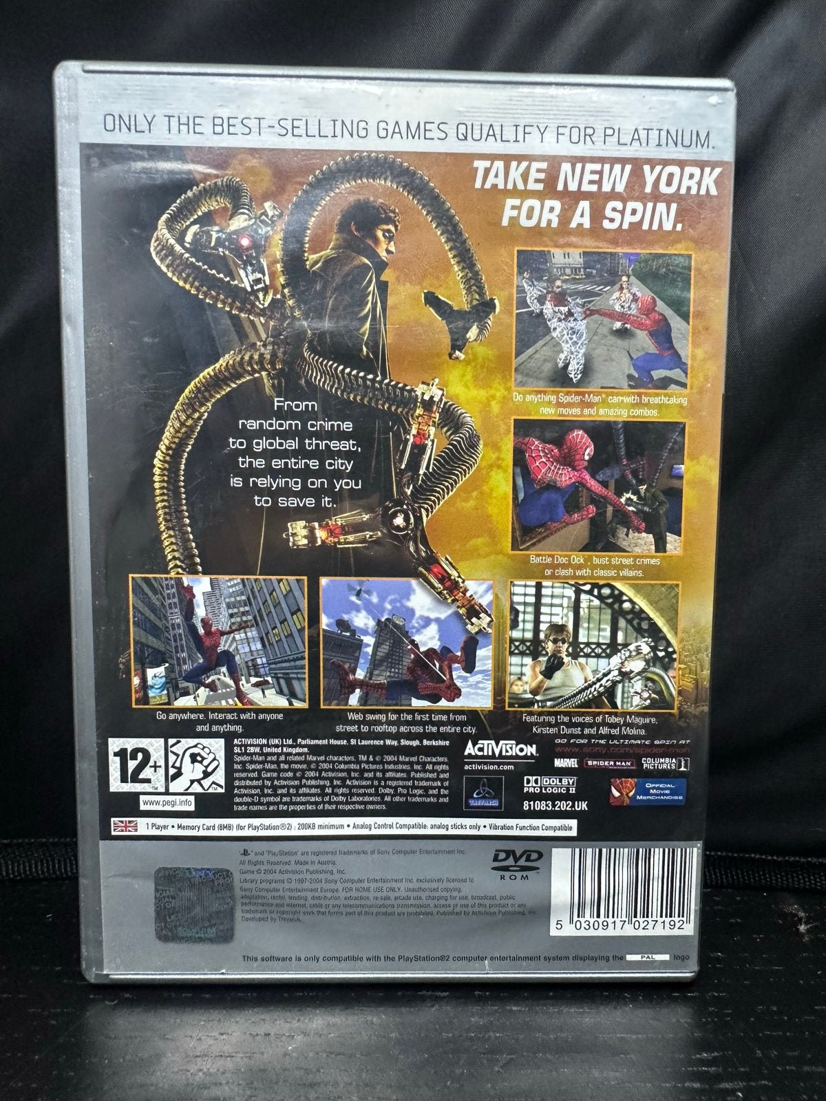 Spider-Man 2 Platinum - PlayStation 2 (PS2), Avontuur en Actie, Gebruikt, Verzenden, 1 speler
