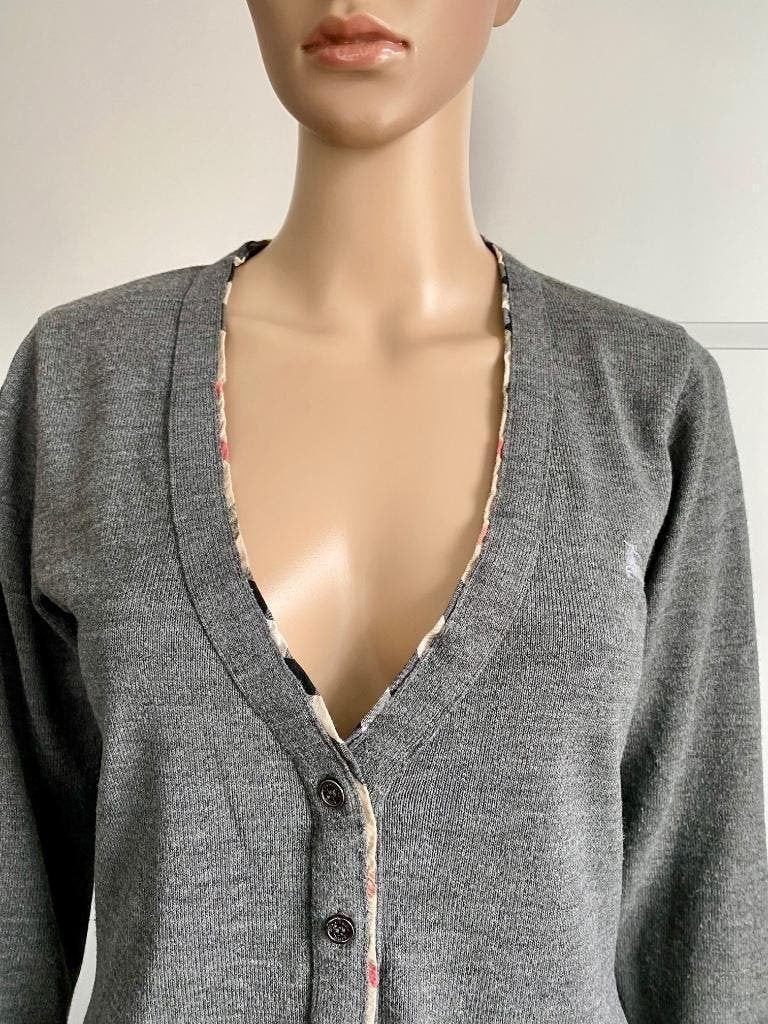 G230 Origineel Burberry: vest mt M=38/40 grijs, Maat 38/40 (M), Ophalen of Verzenden, Zo goed als nieuw, Burberry