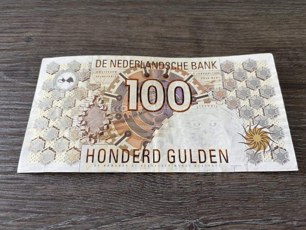 Biljet 100 gulden Steenuil, 1992, Ophalen of Verzenden, 100 gulden