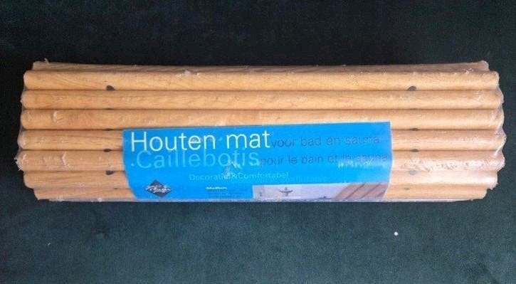 Houten Bad- en Saunamat (60x45cm), Huis en Inrichting, Ophalen of Verzenden, Nieuw, Bruin, Badmat