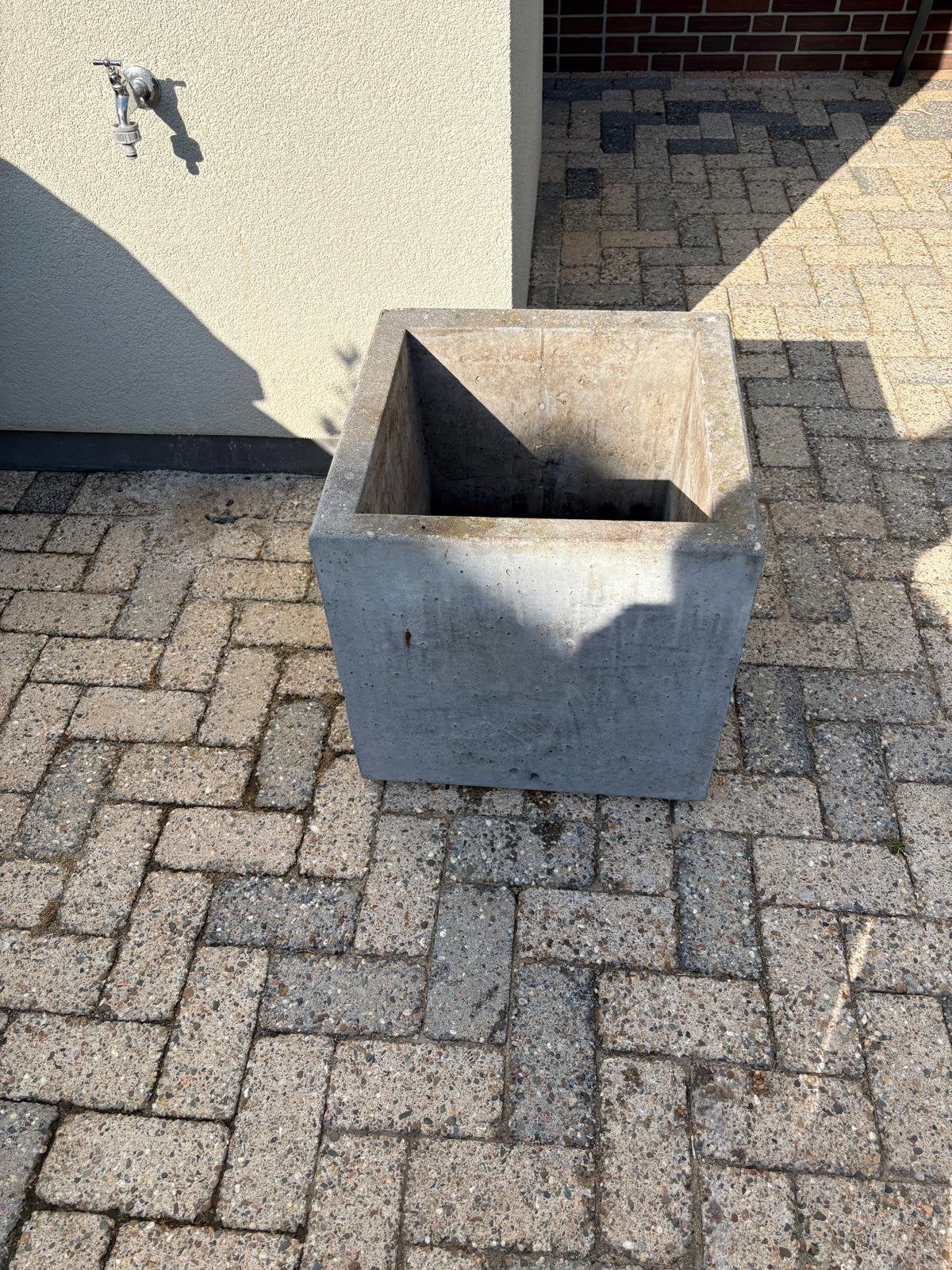 Plantenbak van beton 50x50x50, Tuin en Terras, Bloembakken en Plantenbakken, Ophalen, Gebruikt, Minder dan 60 cm, Vierkant