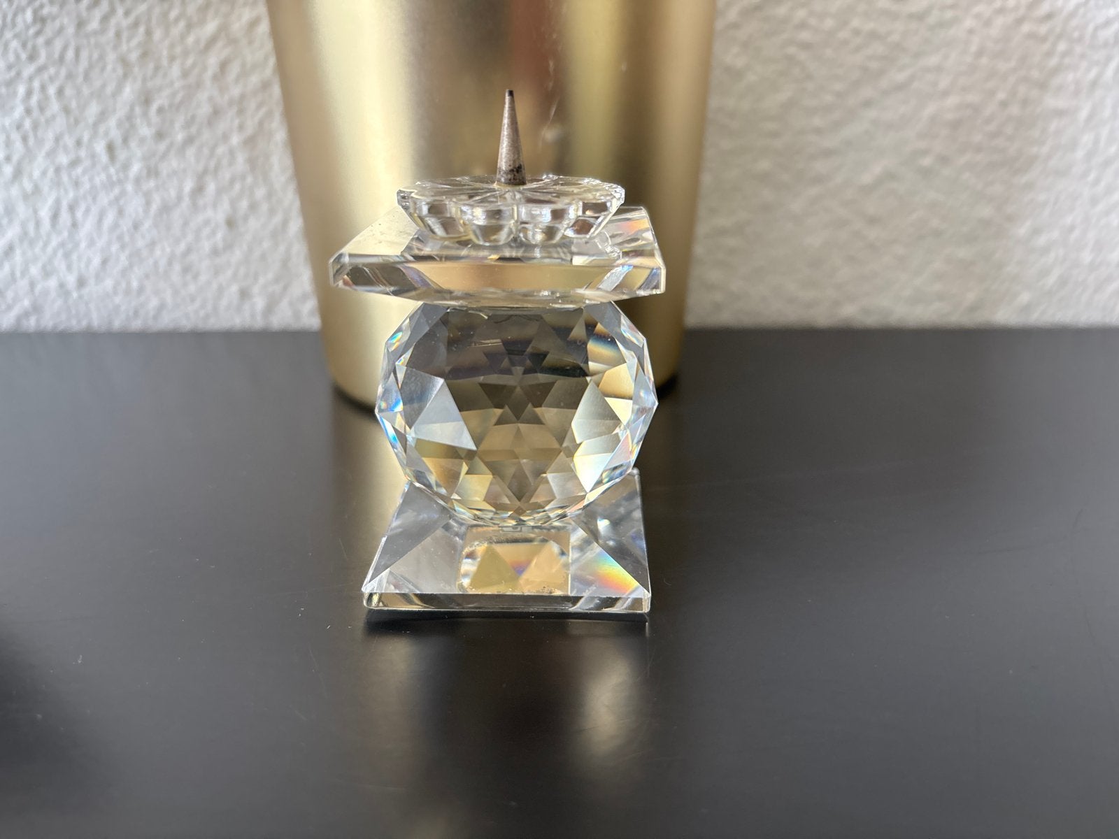 Swarovski Kandelaartje - Kristallen Kaarsenhouder, Ophalen of Verzenden, Zo goed als nieuw, Overige materialen, Kandelaar