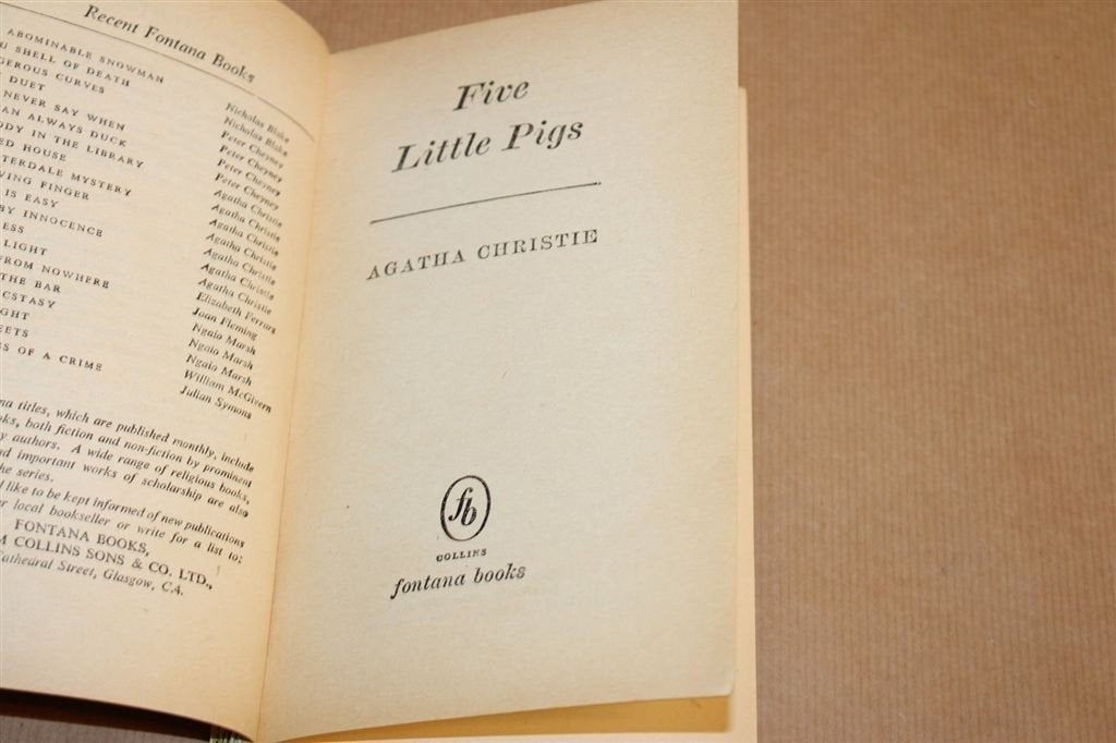 Five Little Pigs — Agatha Christie, Poirot Vintage 1963, Ophalen of Verzenden, Gelezen