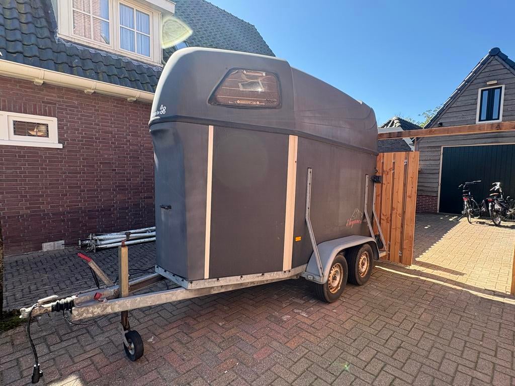 Opknapper 1,5 paardstrailer Hotra, Ophalen, Gebruikt, Hout, 1½-paards trailer