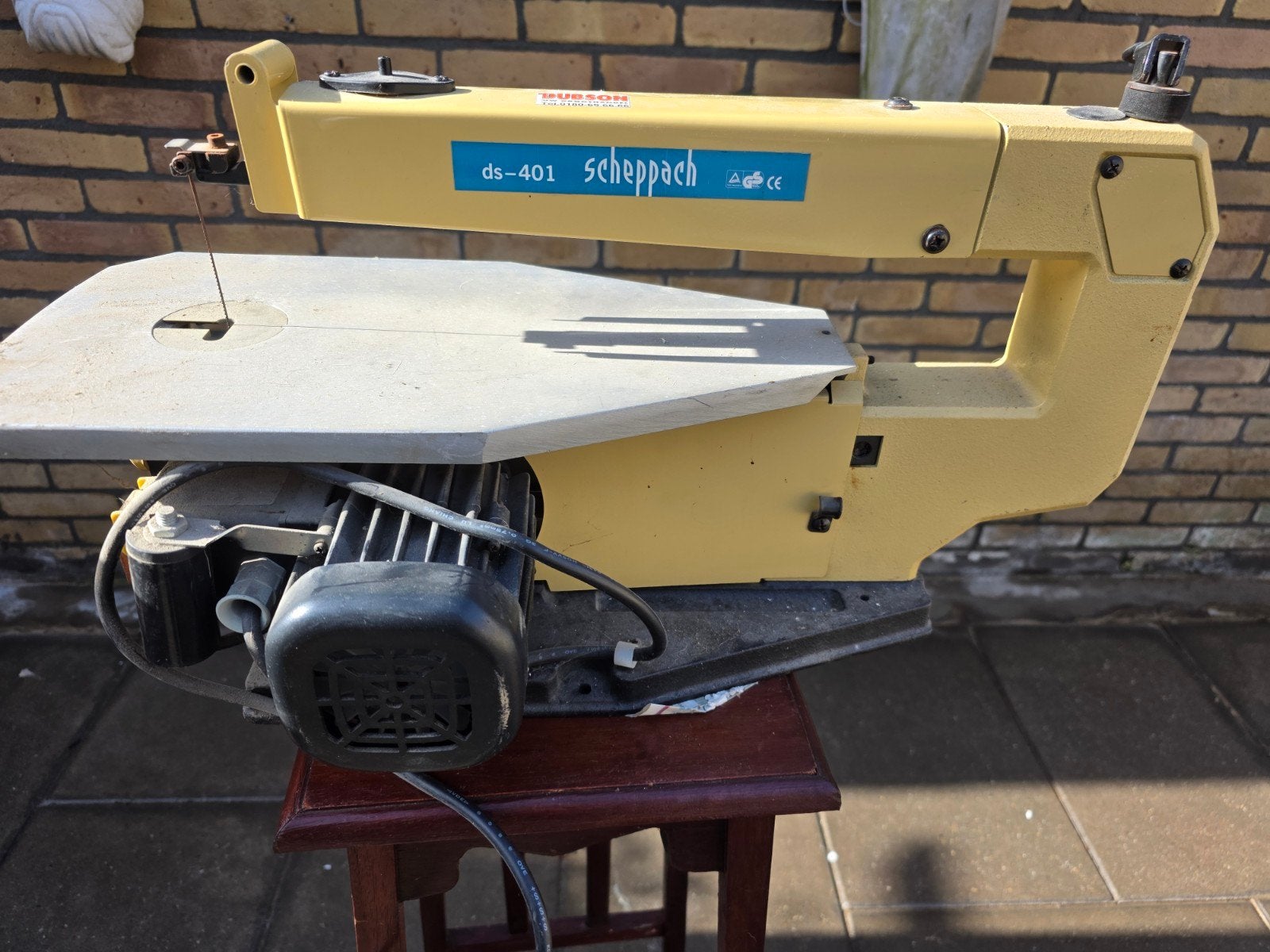 Scheppach DS 401 Decoupeerzaag - Figuurzaag  r, Ophalen, Minder dan 30 mm, Gebruikt, Minder dan 600 watt