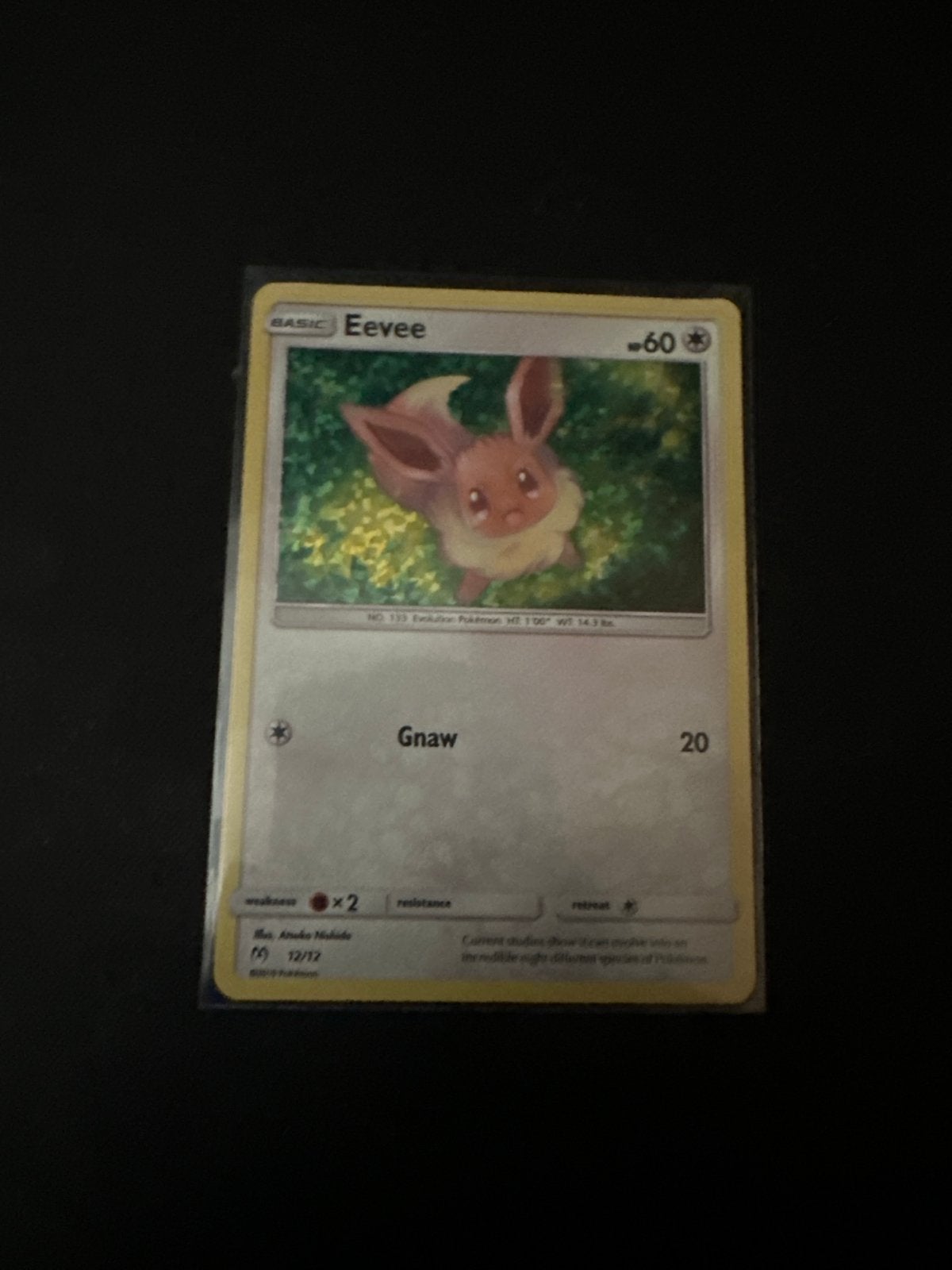 Oude Pokémon kaart Eevee - Zeldzaam en in goede staat, Ophalen of Verzenden, Gebruikt, Losse kaart