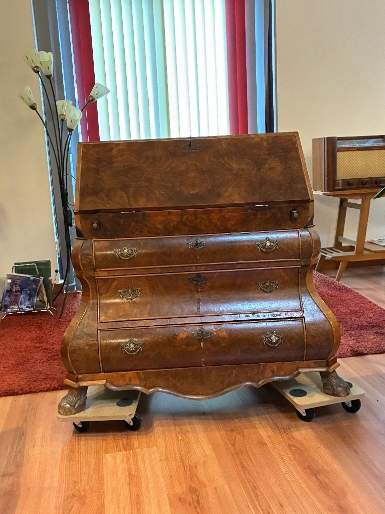 Antiek Biedermeier secretaire met ladeblok, Ophalen, Gebruikt, Biedermeier