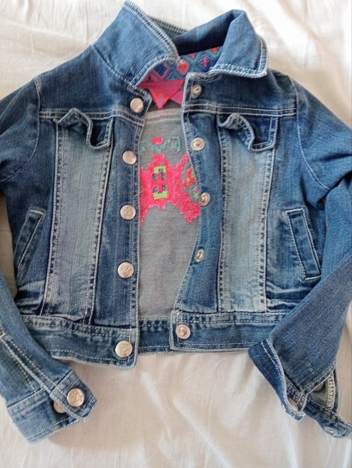 Zomer Spijkerjasje maat 104 zgan merk Mim-Pi, Ophalen of Verzenden, Zo goed als nieuw, Meisje, Jas