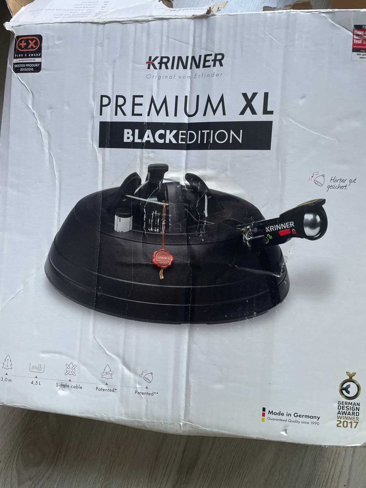 Krinner kerstboomstandaard XL Black edition, Ophalen