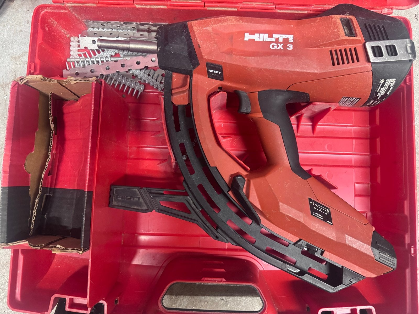 Hilti GX3 schiethamer - Gasbeton tacker, Ophalen of Verzenden, Gebruikt, Tacker/nietmachine, Hilti