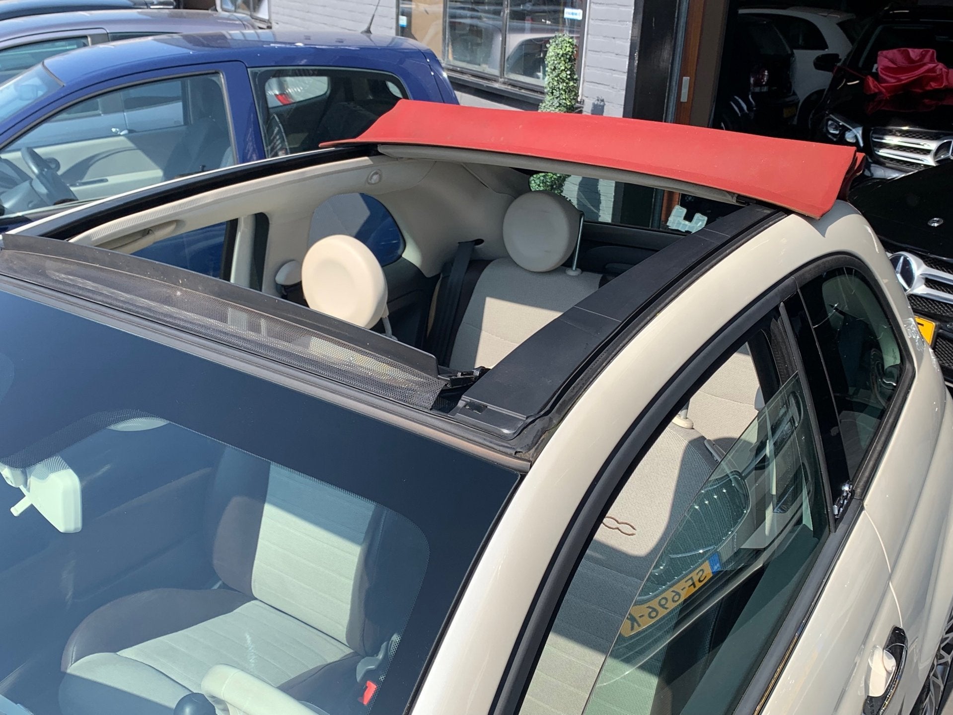 Fiat 500 C 1.2 Lounge|Cabriodak|PDC|Airco|Half Leder|El.Raam, Voorwielaandrijving, Euro 5, Gebruikt, 4 cilinders
