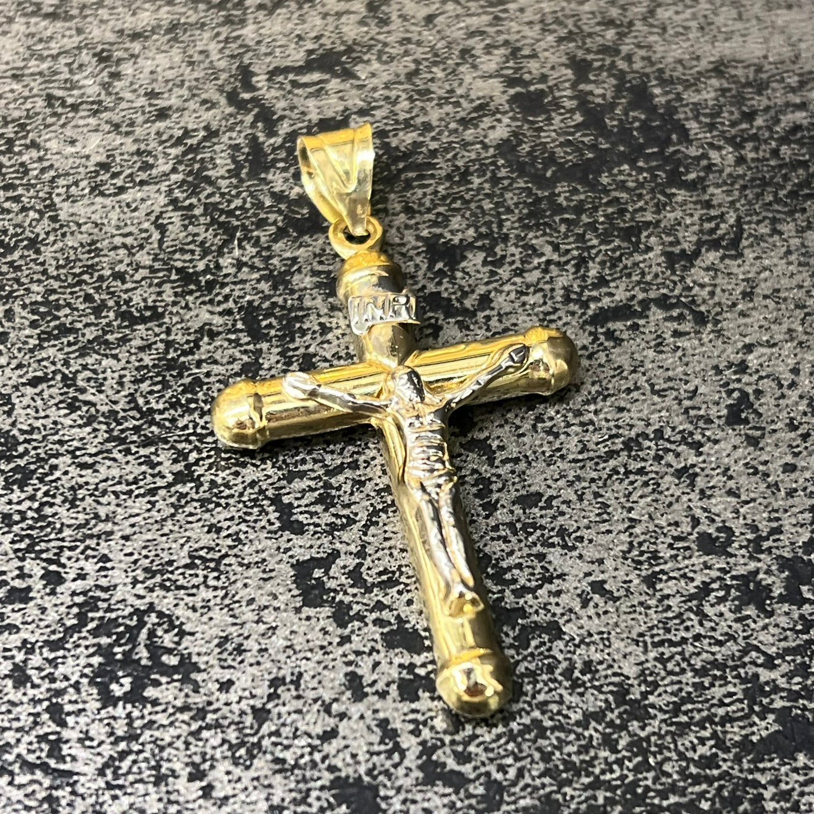 14 karaats gouden kruis kettinghanger nieuw, Ophalen of Verzenden, Nieuw, Goud, Kruis of Symbool