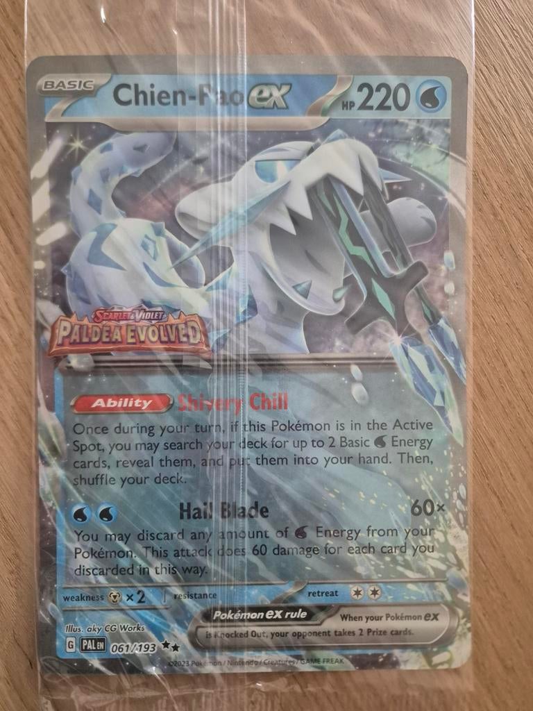 Chien-Pao ex Pokémon kaart - Paldea Evolved, Ophalen of Verzenden, Nieuw, Losse kaart, Foil