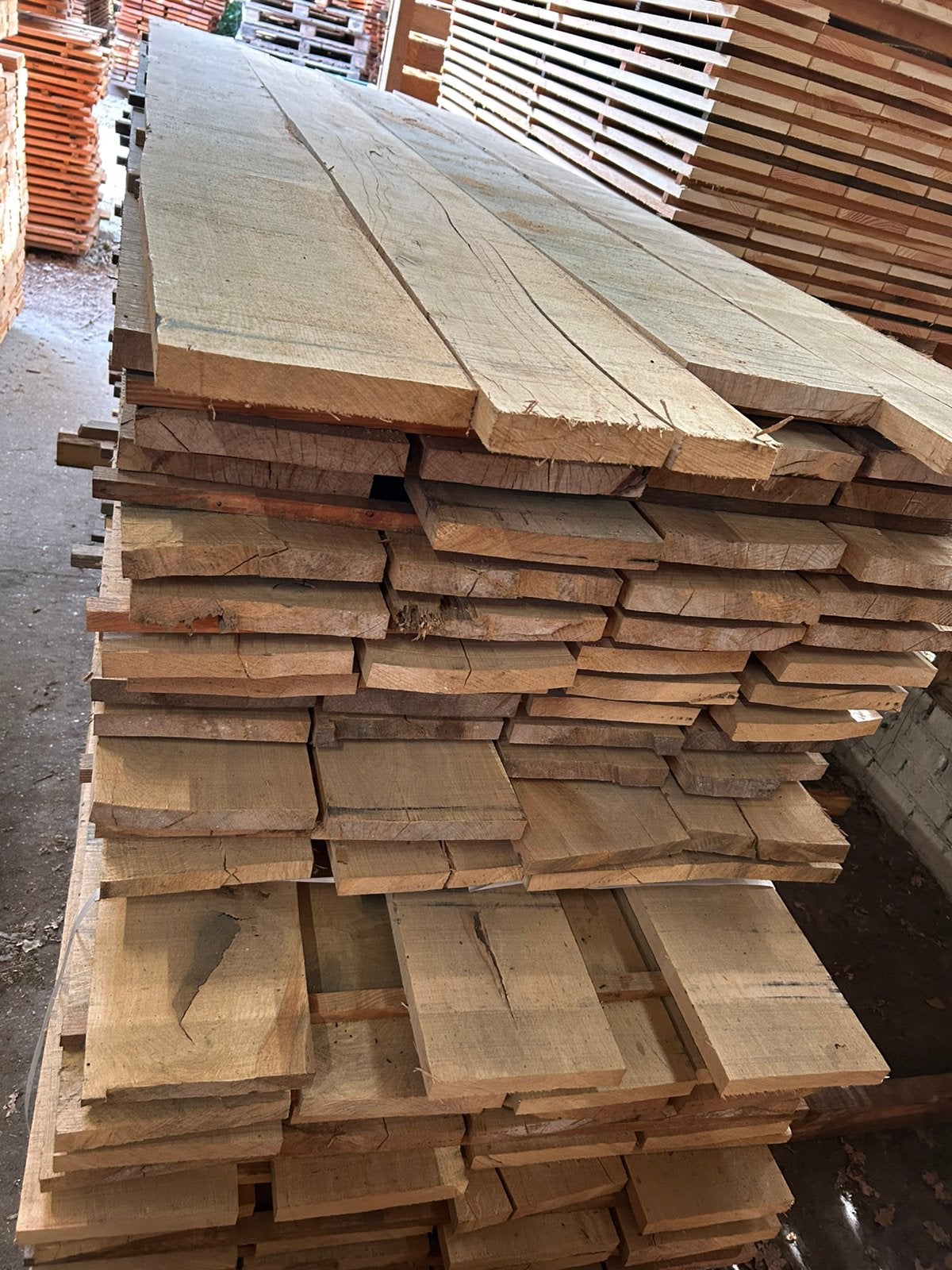 Eiken rustiek 32x250mm fijnbezaagd planken, Ophalen, Nieuw, 250 cm of meer, Planken
