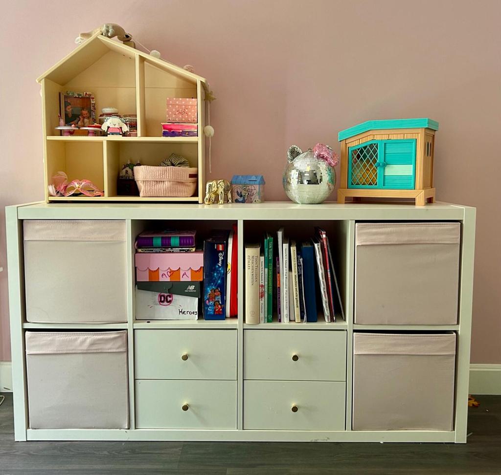 Ikea Kallax kast met mandjes en laden, Ophalen, Gebruikt