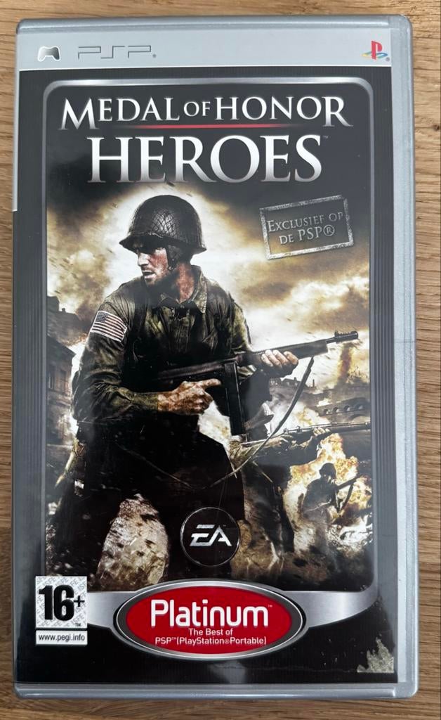 PSP Medal of Honor Heroes Platinum - Compleet met boekje, Spelcomputers en Games, Games | Sony PlayStation Portable, Gebruikt