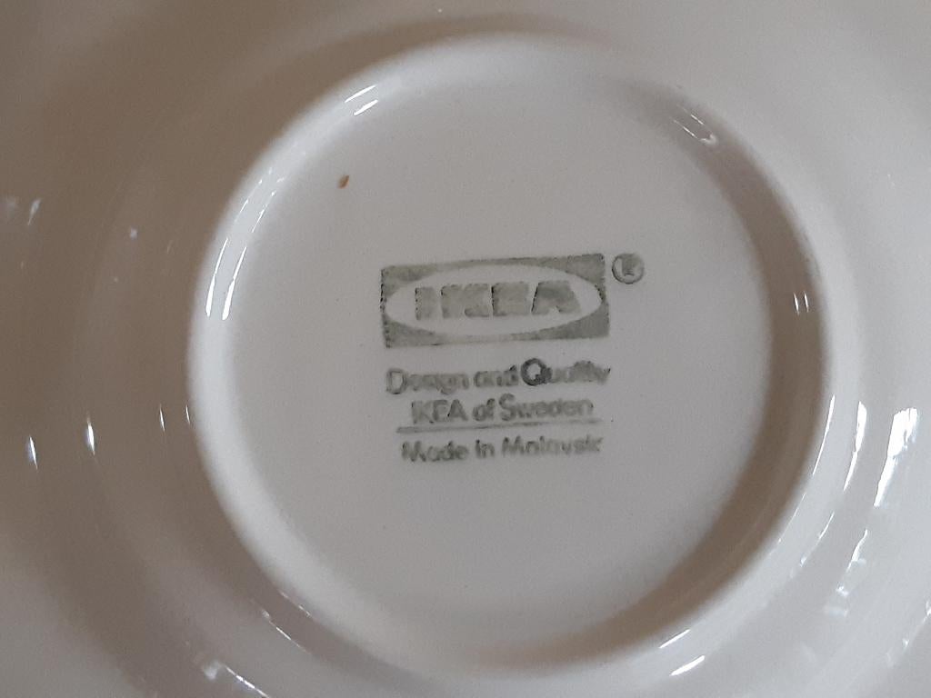 Servies, IKEA, creme met blauw takje, zo goed als nieuw, Huis en Inrichting, Ophalen of Verzenden, Zo goed als nieuw, Overige stijlen