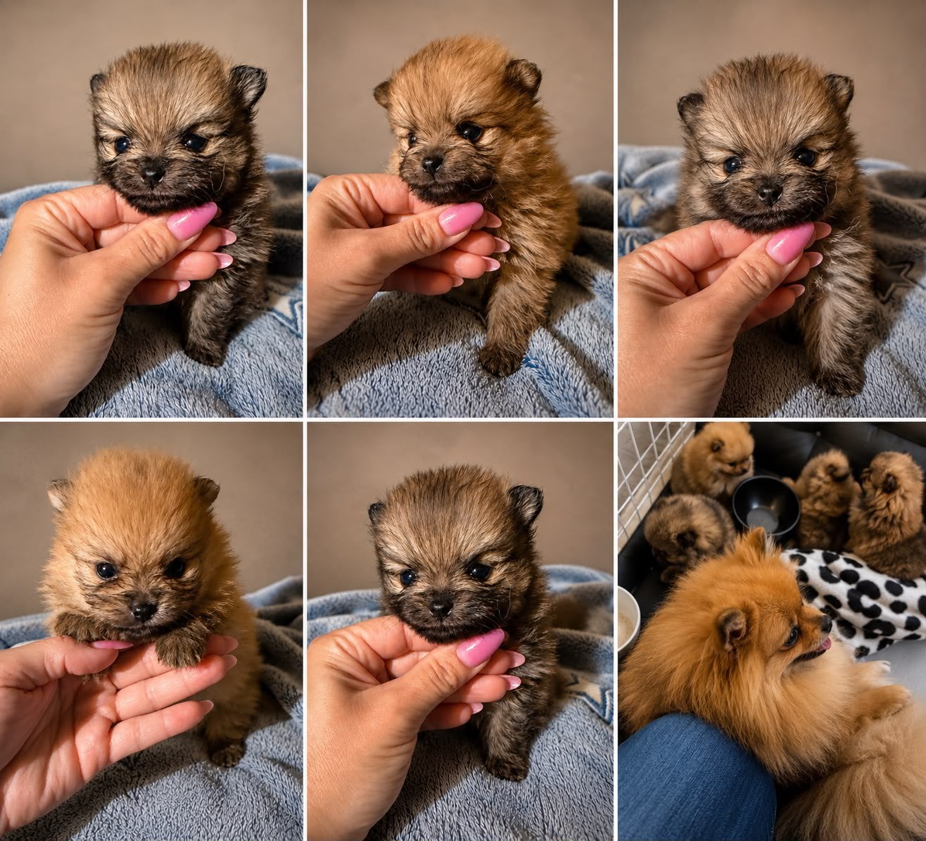 Pomeranian/pomeriaan pups Bearface Nog 2 teefjes en 1 reutje, Overige rassen, 8 tot 15 weken, Parvo, Meerdere