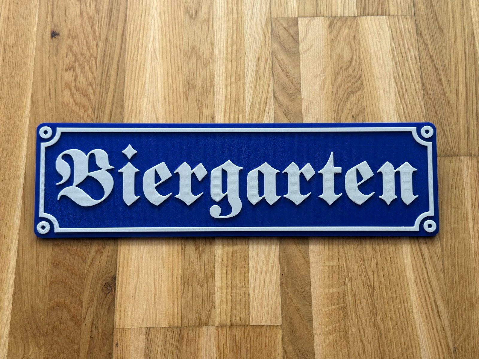 Biergarten wandbord, reclamebord voor mancave, bar of cadeau, Tekstbord, Nieuw, Ophalen of Verzenden, Kunststof