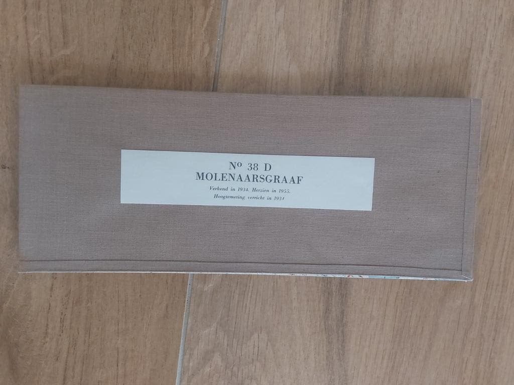 38D Molenaarsgraaf Sliedrecht Streefkerk  Stafkaart uit 1959, Topografische Dienst Nederland, Ophalen of Verzenden, 1800 tot 2000