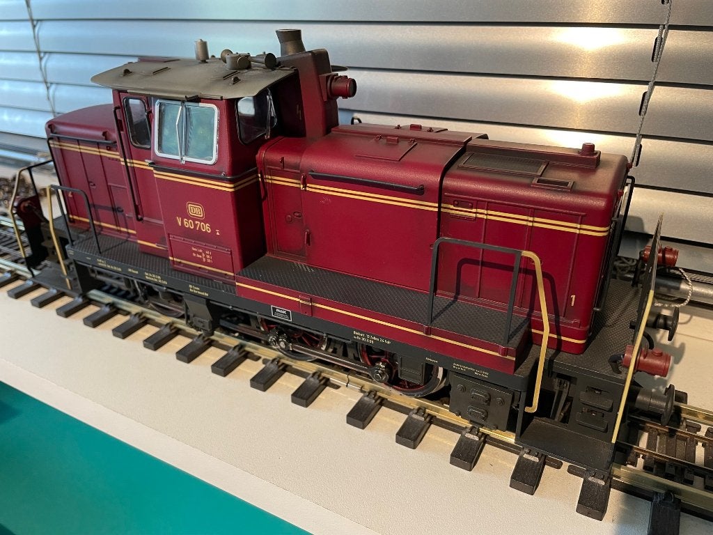 Märklin 54322 spoor 1 V60 diesel ESU V 4.0 XL gepatineerd, Gebruikt, Locomotief, Gelijkstroom of Wisselstroom, Ophalen of Verzenden