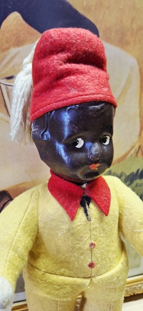 Antieke pop, mascotte, speelpop, Banania voor verzamelaar., Verzamelen, Gebruikt, ., Overige typen, Ophalen of Verzenden