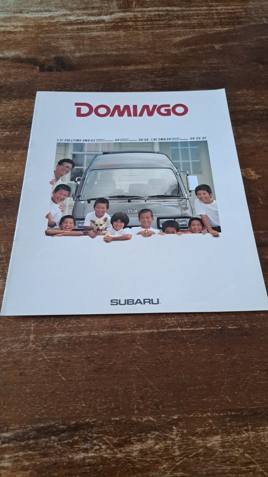 Japanse folder Subaru Domingo (e-wagon) 1990, Ophalen of Verzenden, Zo goed als nieuw, Auto's
