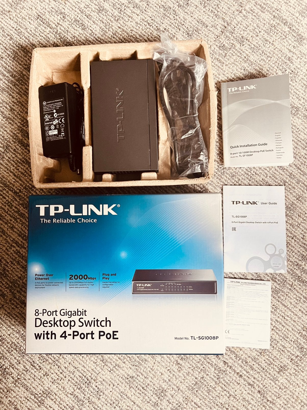 TP- Link Switch met 4 poort PoE, Ophalen of Verzenden, Zo goed als nieuw