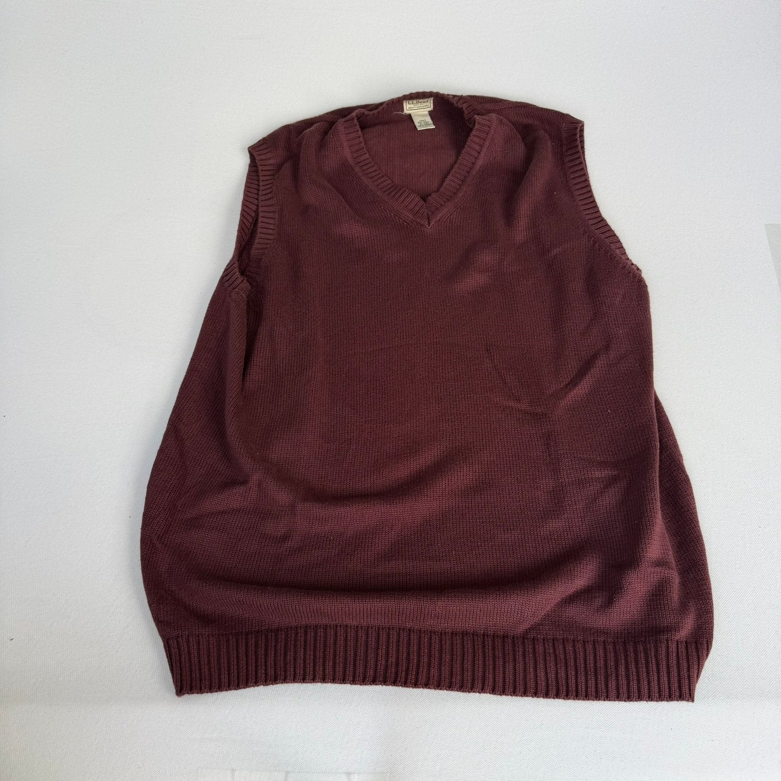 L.L.Bean 100% Cotton V-Hals Spencer – Bordeaux, XXL-Tall, Kleding | Dames, Maat 46/48 (XL) of groter, Ophalen of Verzenden, Zo goed als nieuw