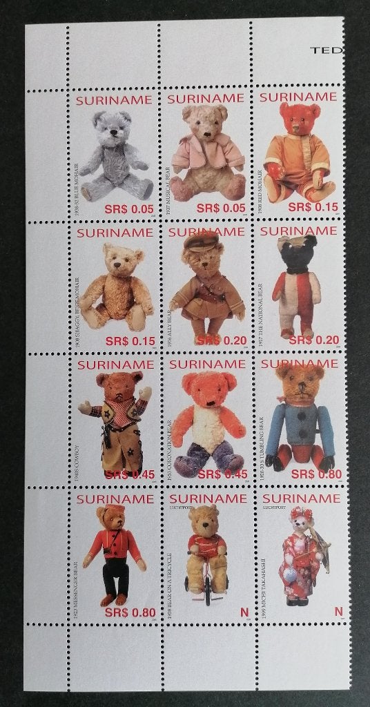 SURINAME - Teddyberen 2005, Postzegels en Munten, Postzegels | Suriname, Verzenden, Postfris