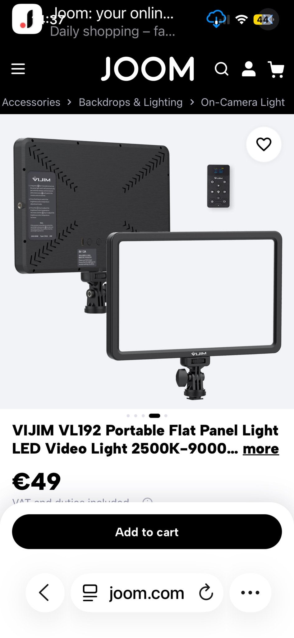 Ulanzi VL220 Bi-Color LED Videolamp 24W, Overige merken, Belichting, Ophalen of Verzenden, Nieuw