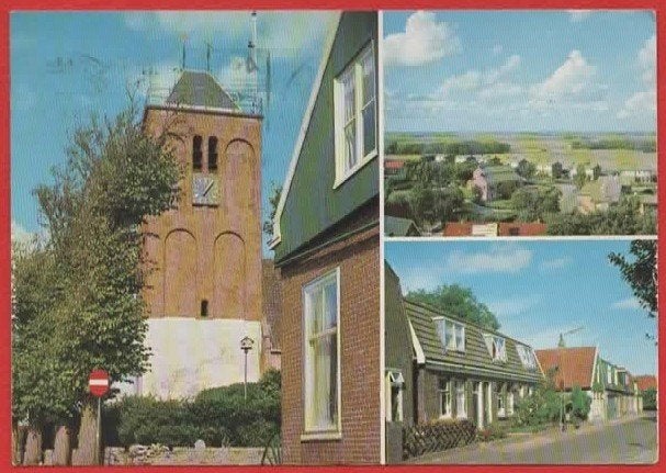 Oosterend (Texel) - N.H.Kerk en Peperstraat - 1976 (p.Alkm.), Ophalen of Verzenden, 1960 tot 1980, Gelopen, Waddeneilanden
