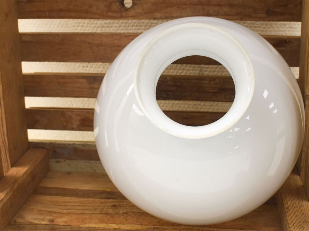 Opaline Lampenkap 51563, Gebruikt, Wit, Rond, Ophalen of Verzenden