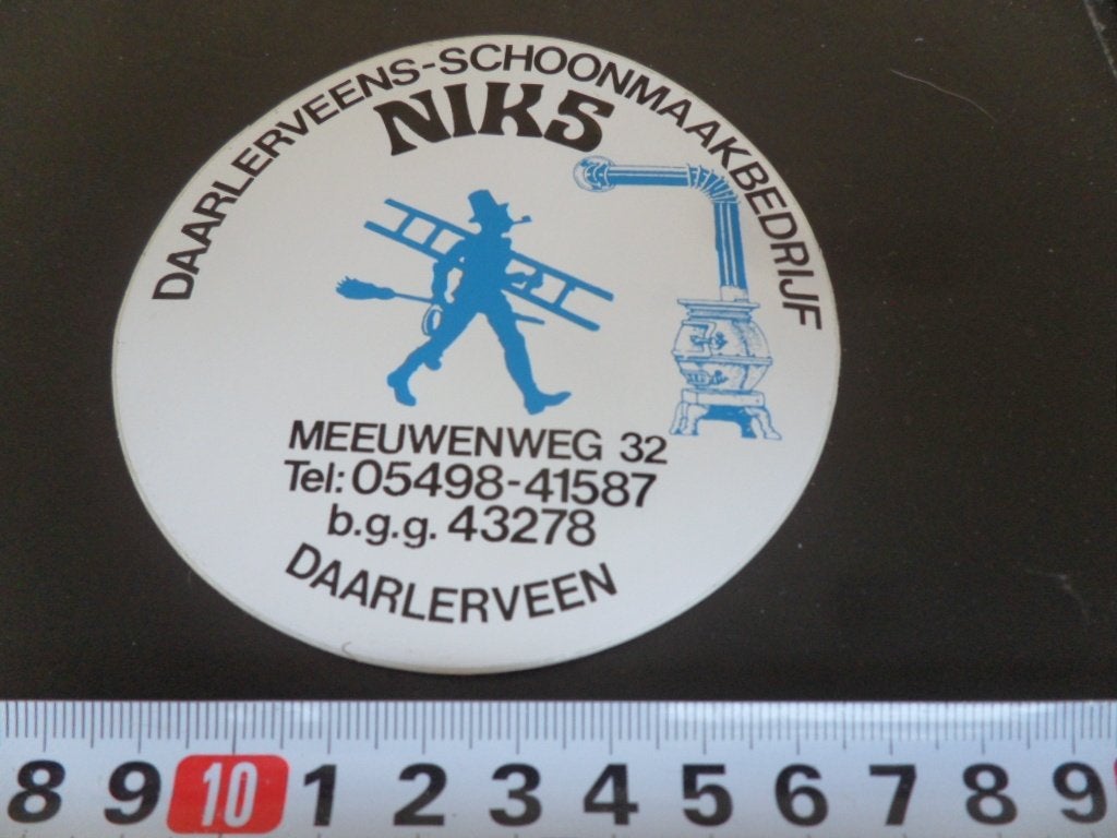 sticker Daarlerveen Daarlerveens schoonmaakbedrijf NIKS *, Verzamelen, Ophalen of Verzenden, Zo goed als nieuw