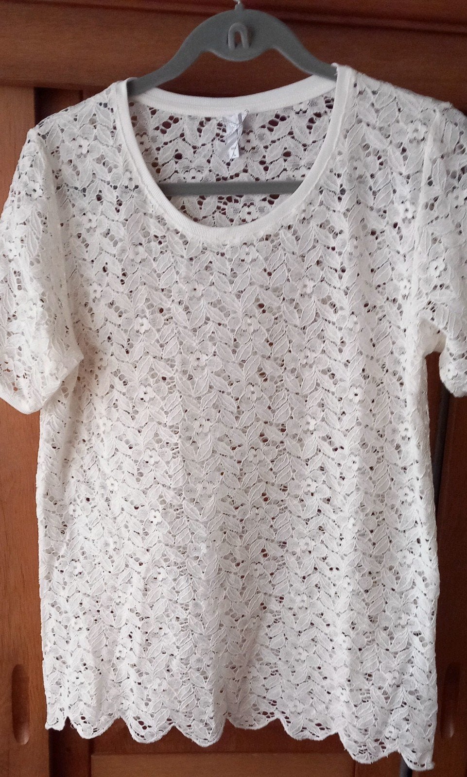 Nieuw wit kanten shirt, Maat 38/40 (M), Dreamstar, Wit, Nieuw