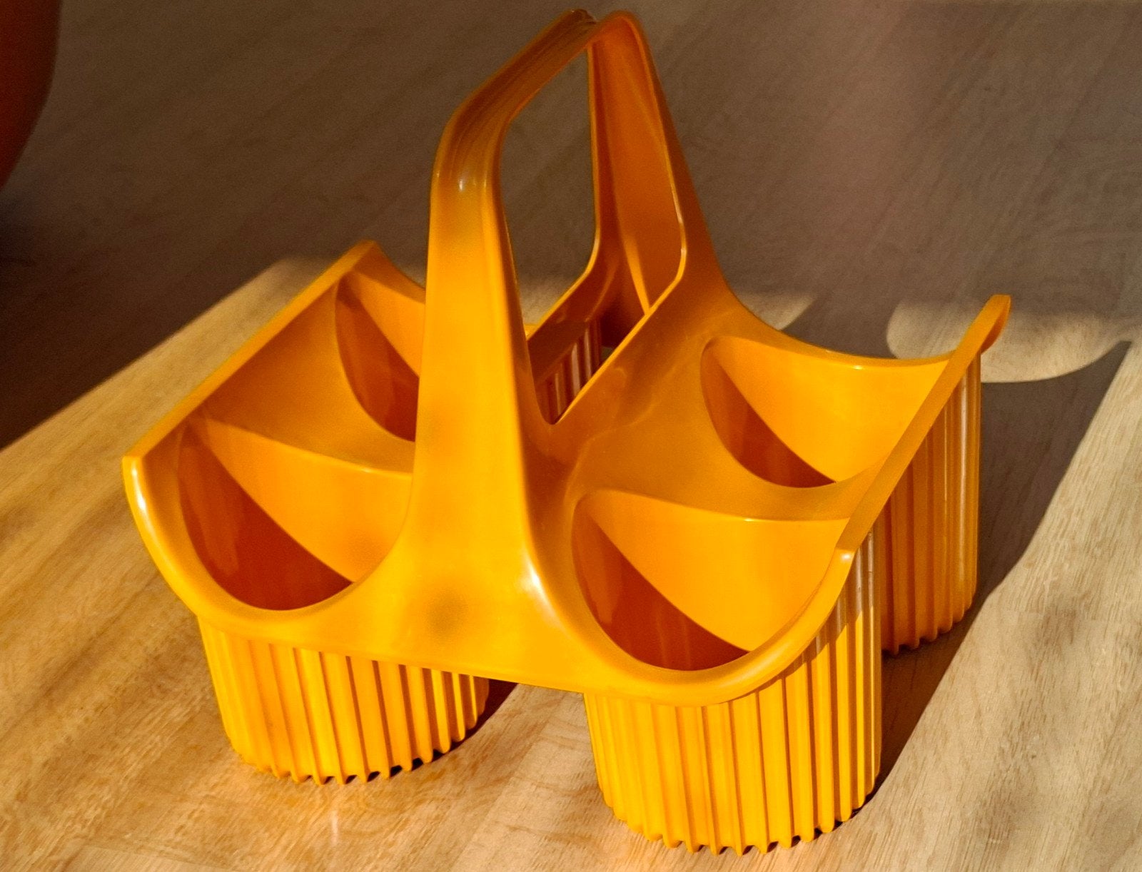Vintage Curver flessenrek oranje, Ophalen of Verzenden
