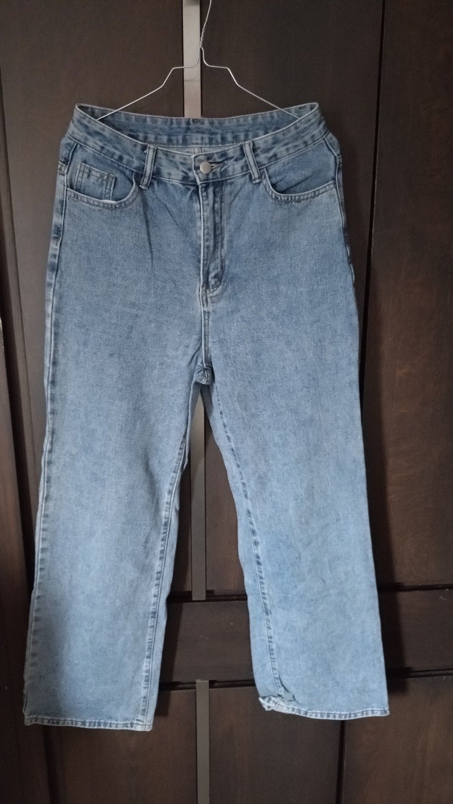 Shein spijkerbroek maat 38, Ophalen, Blauw, W30 - W32 (confectie 38/40), Gedragen
