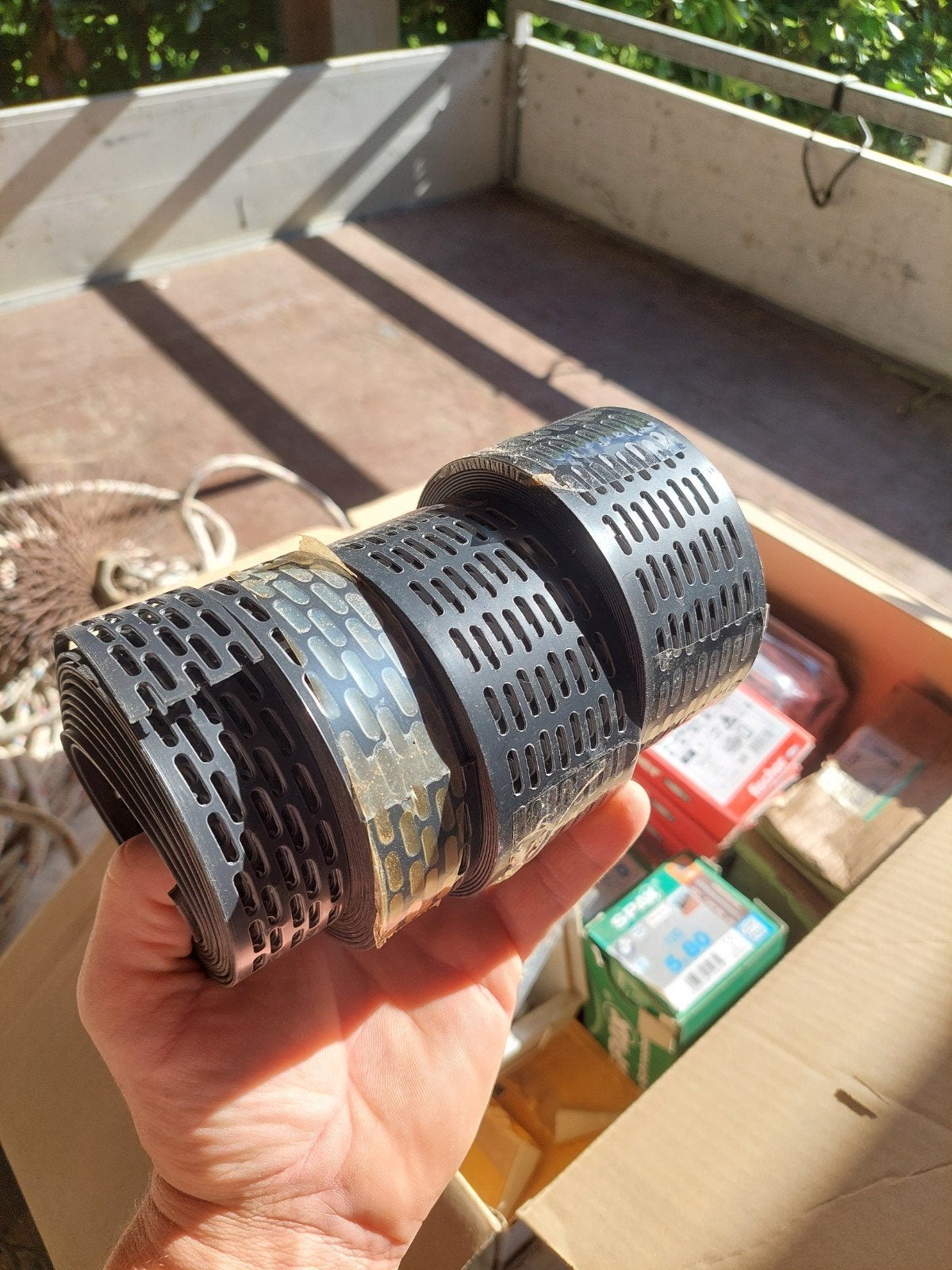 ventilatieband, Ophalen