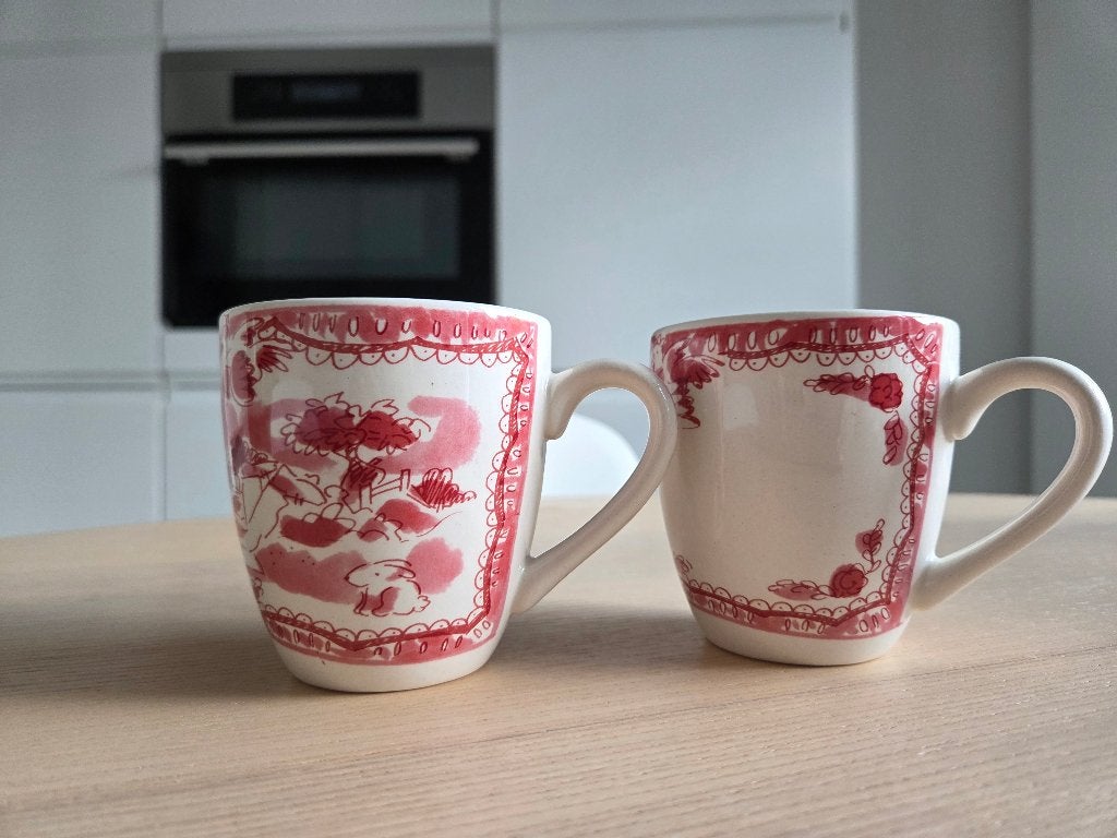 2 bekers Blond Amsterdam ' Blond Romance', Huis en Inrichting, Keuken | Servies, Ophalen, Zo goed als nieuw, Kop(pen) en/of Schotel(s)