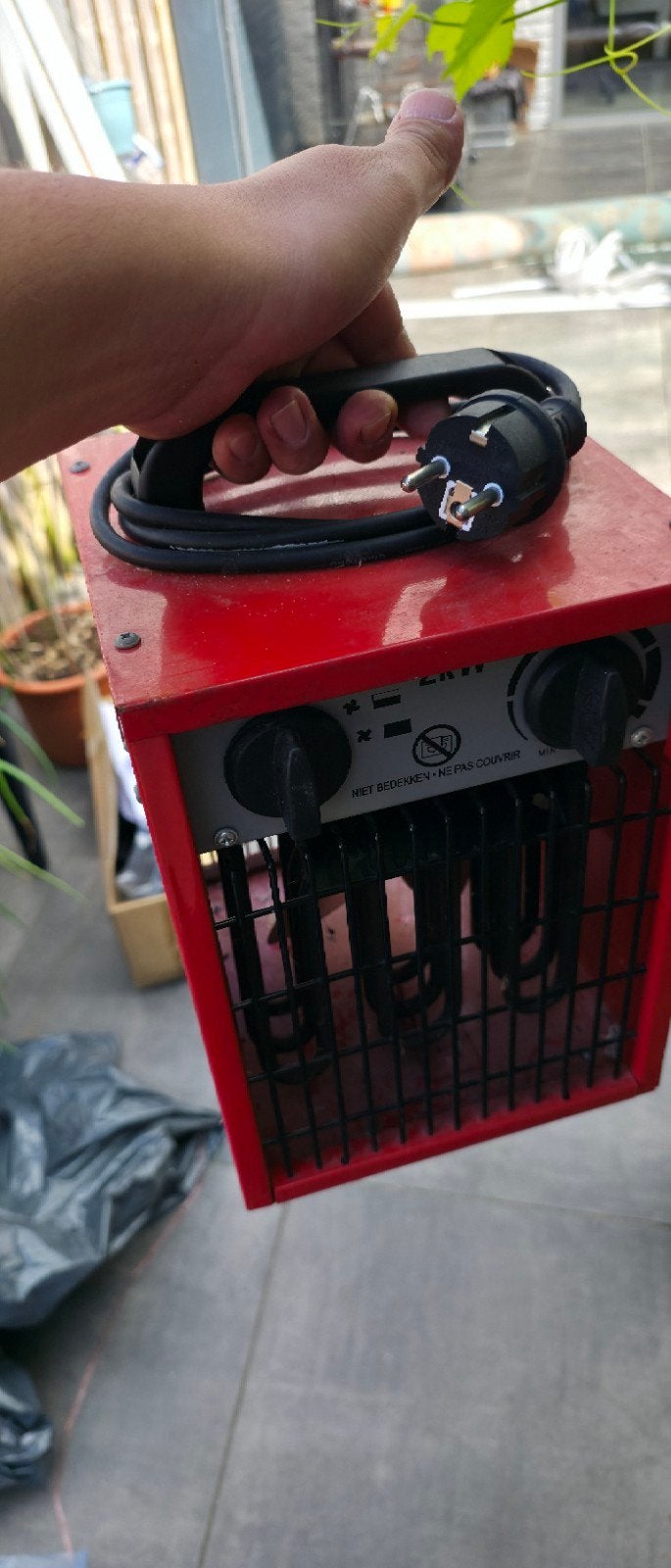HandsOn Werkplaatskachel 2000W - Zo goed als nieuw, Ophalen of Verzenden, Zo goed als nieuw, 800 watt of meer, Kachel