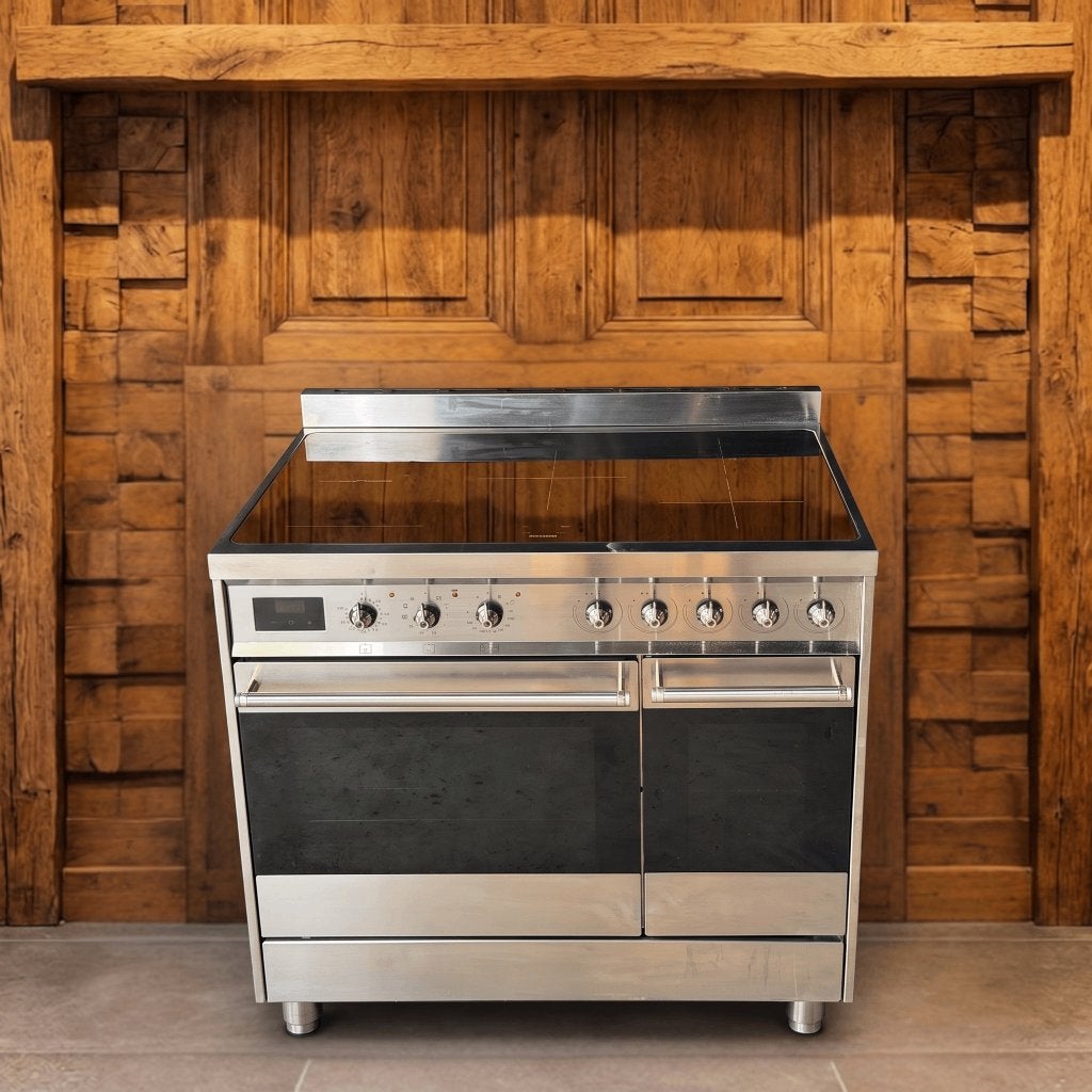 Smeg 90 cm · RVS · INDUCTIE · 2 ovens · Met conditierapport, 60 cm of meer, Refurbished, Ophalen of Verzenden, Gas