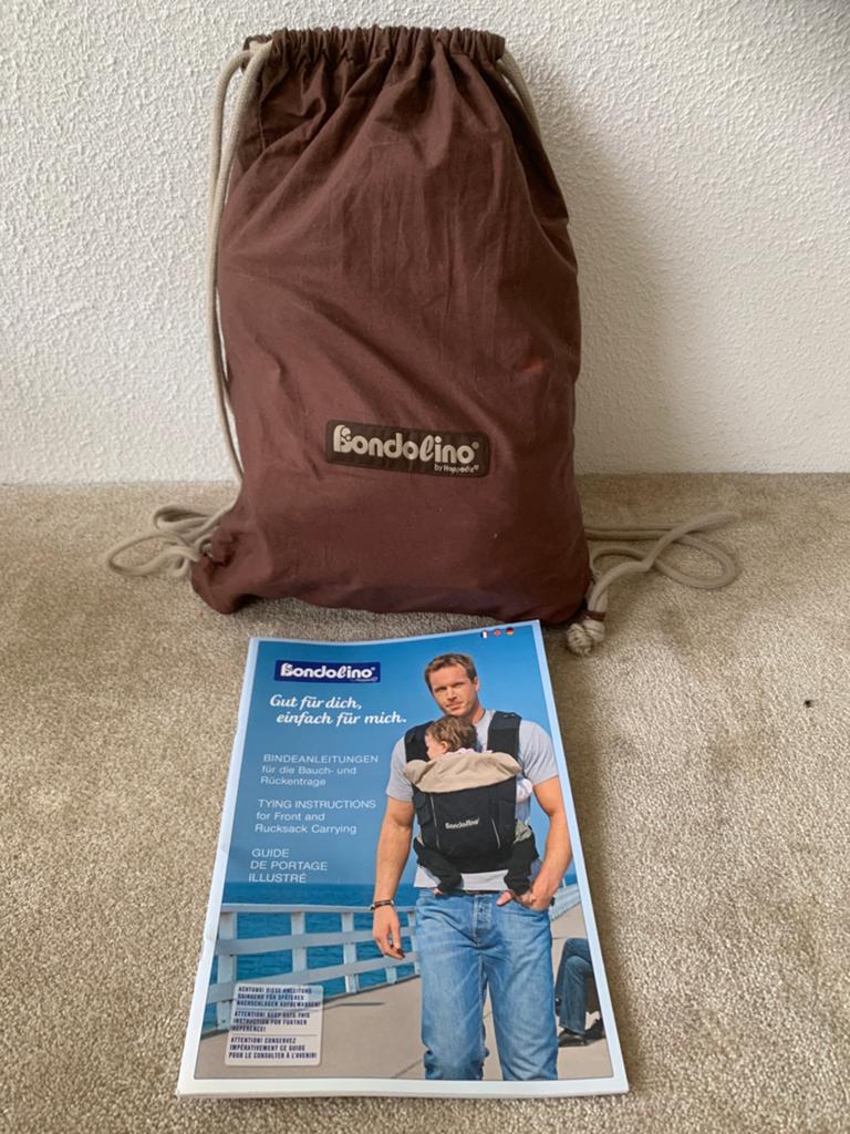 Bondolino draagzak bruin, Kinderen en Baby's, Babydragers en Draagdoeken, Gebruikt, Buik of Rug, Draagzak, Ophalen