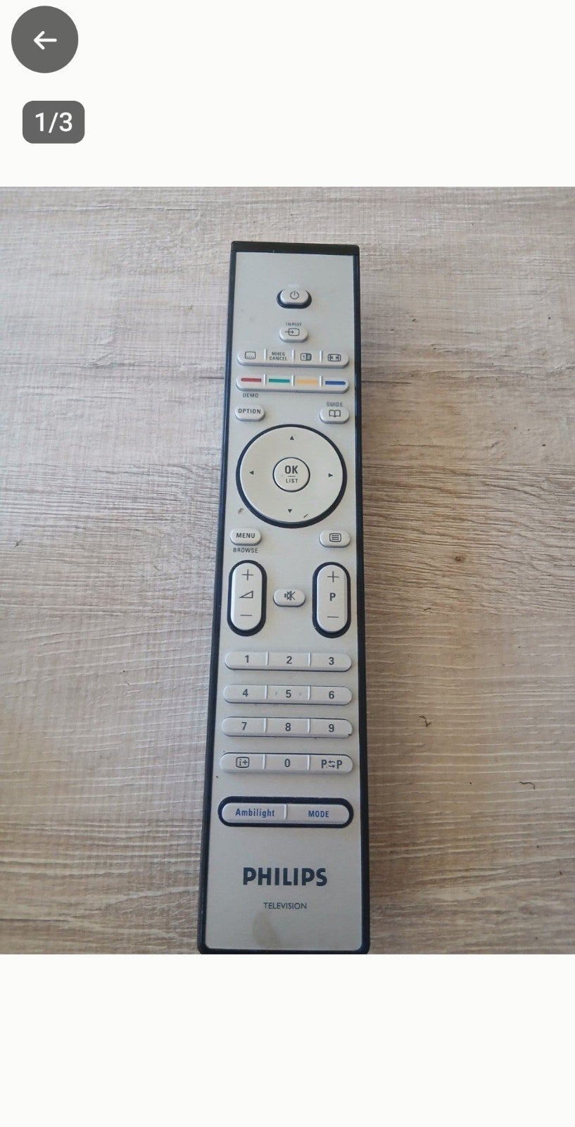 Philips afstandsbediening in goede staat, Ophalen of Verzenden, Zo goed als nieuw, Origineel, Tv
