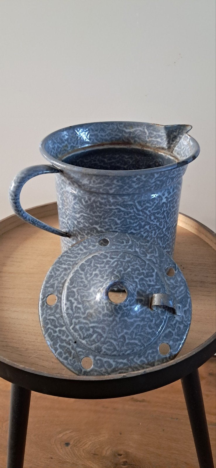 Emaille Melkkoker:, Ophalen
