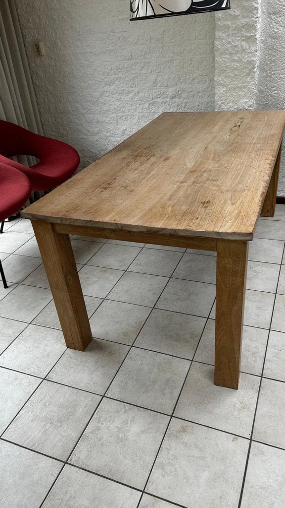 Teakhouten tafel, Ophalen, Gebruikt, Teakhout, 50 tot 100 cm
