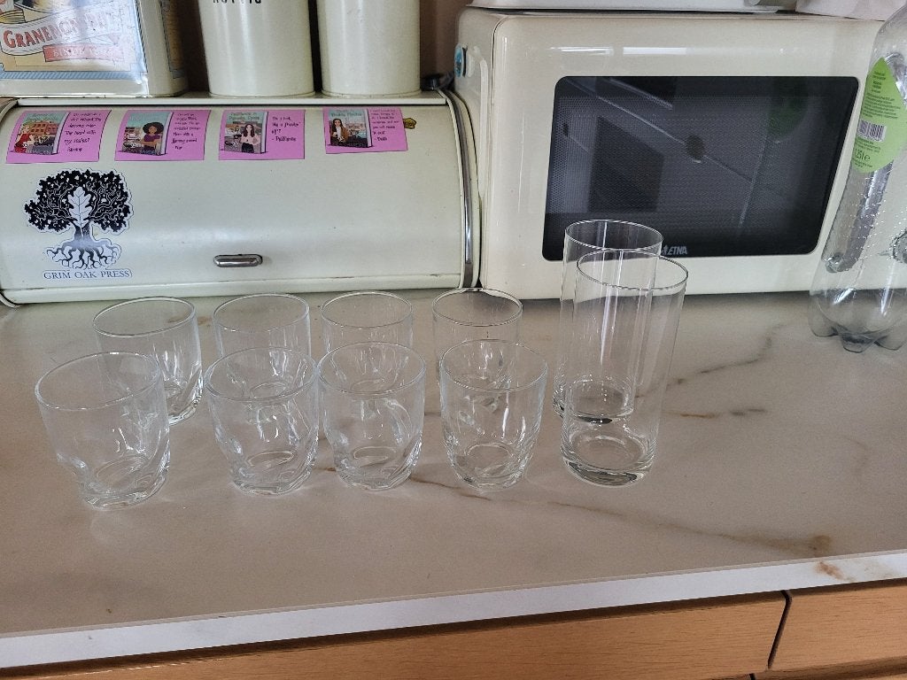 Gratis drinkglazen, Ophalen, Glas of Glazen, Gebruikt, Glas