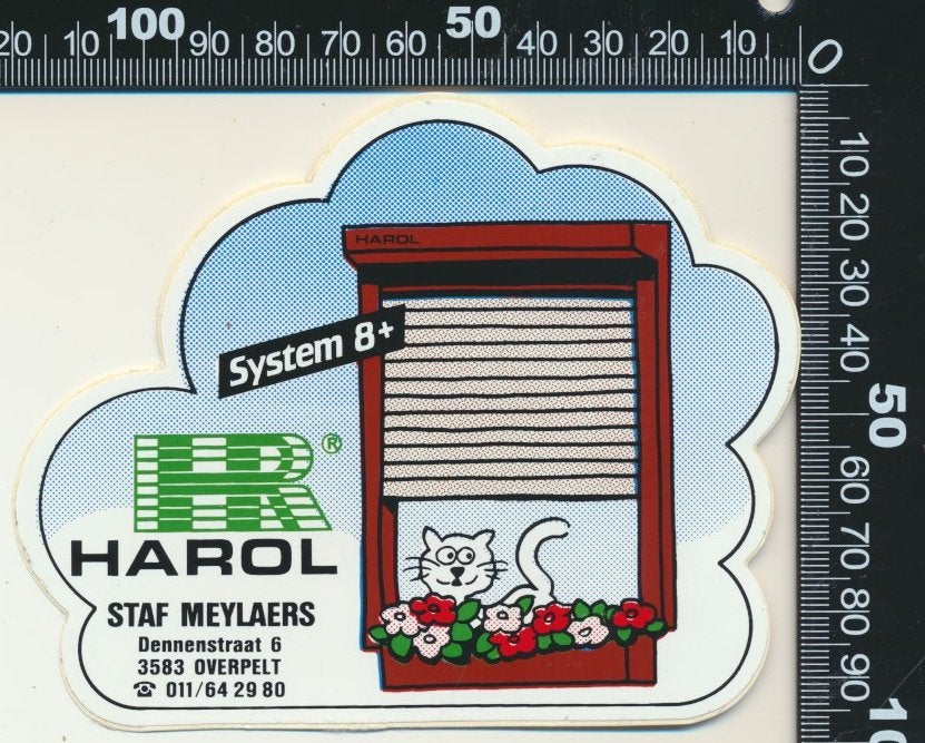Sticker: Staf Meylaers - Harol - Overpelt, Ophalen of Verzenden, Zo goed als nieuw, Bedrijf of Vereniging