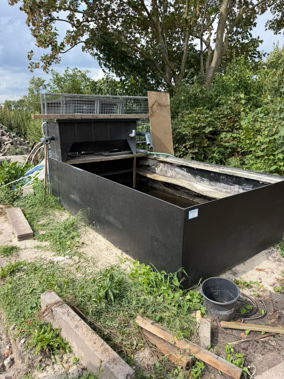 Quarantaine vijver koi hdpe compleet, Ophalen, Zo goed als nieuw