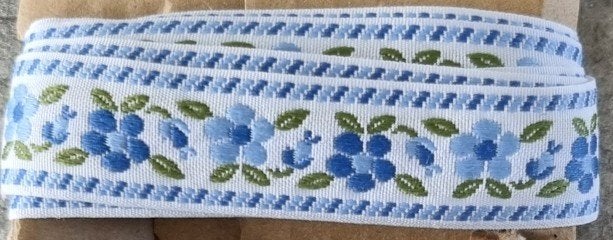 Vintage geweven sierband, Hobby en Vrije tijd, Ophalen of Verzenden, Zo goed als nieuw, Lint, Band of Elastiek